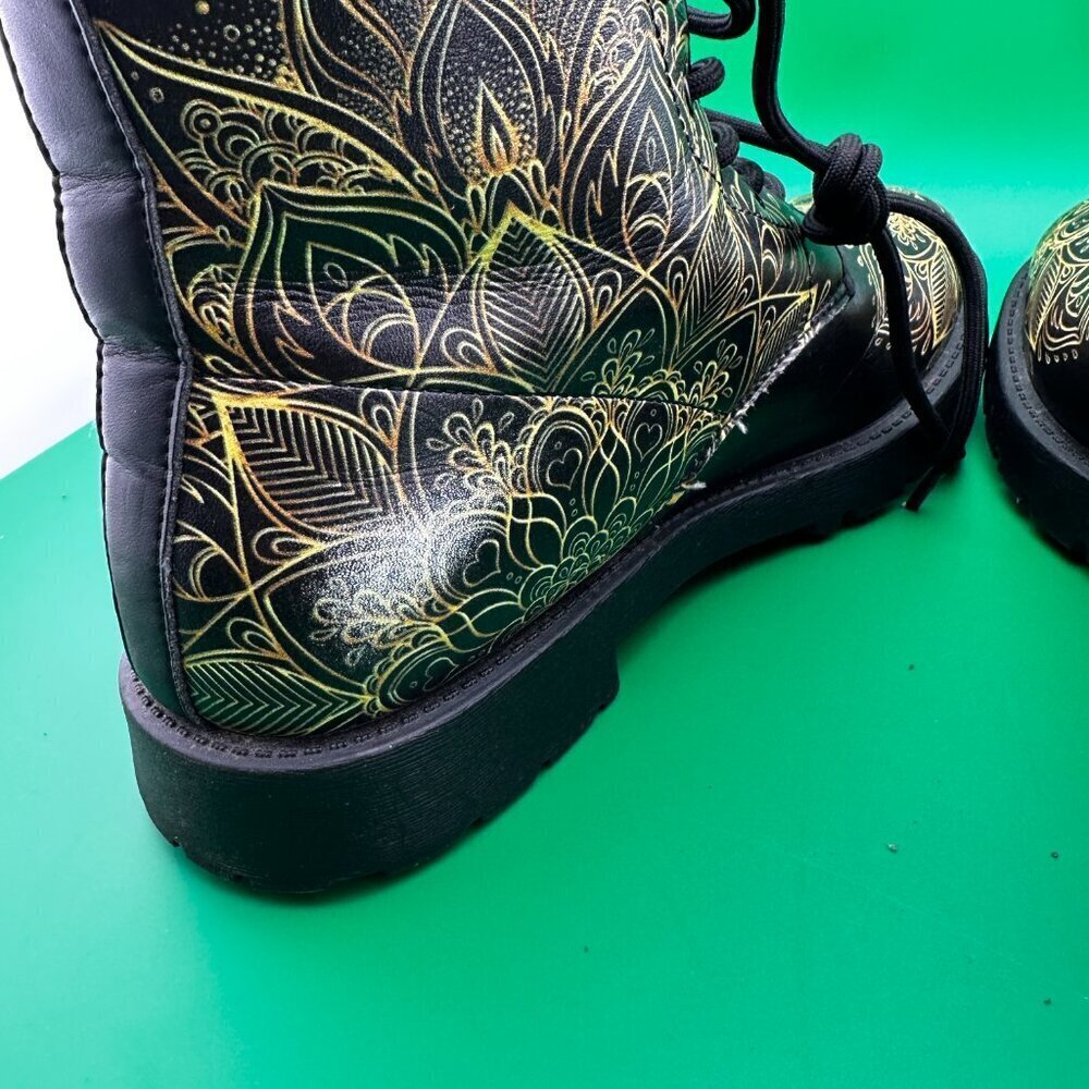 COLORFUL WOMEN's LEATHER BOOTS, LACED-UP, SIZE 10 - Picture 9 of 9